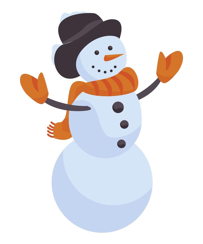 boneco de neve personagem de natal vetor