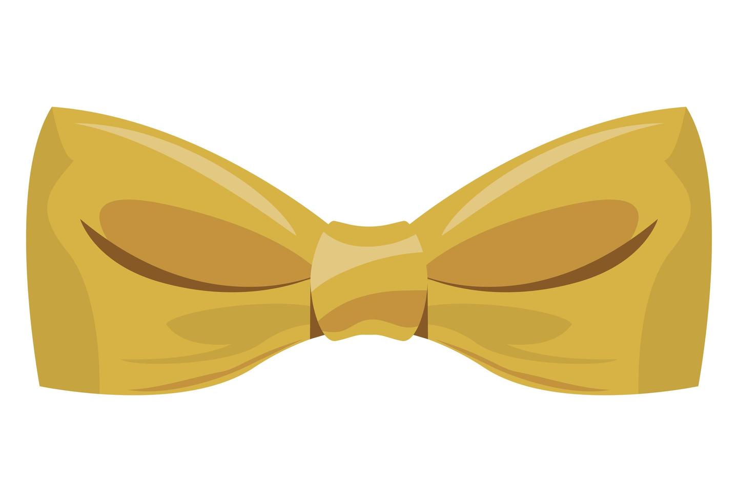elegância de gravata borboleta dourada vetor