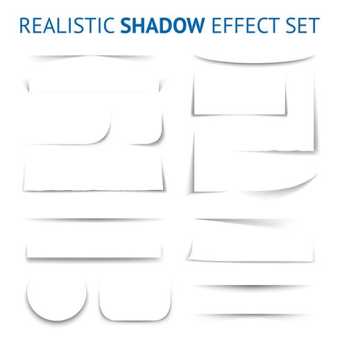 Coleção realista de efeitos de sombra vetor