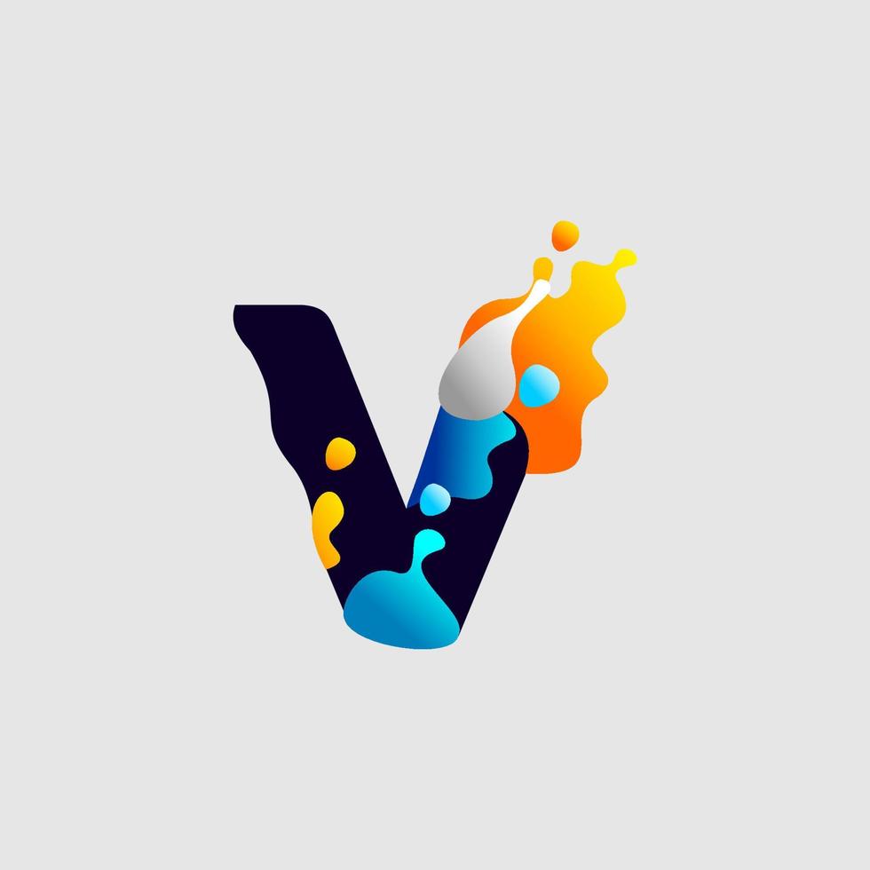 logotipo de letra moderno em cores, nome inicial da letra, modelo de logotipo em alfabeto, logotipo moderno, modelo de logotipo em cores vetor