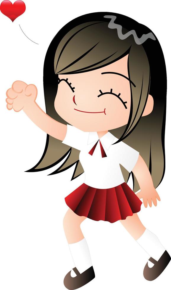 menina indomável vetor cartoon clipart kawaii