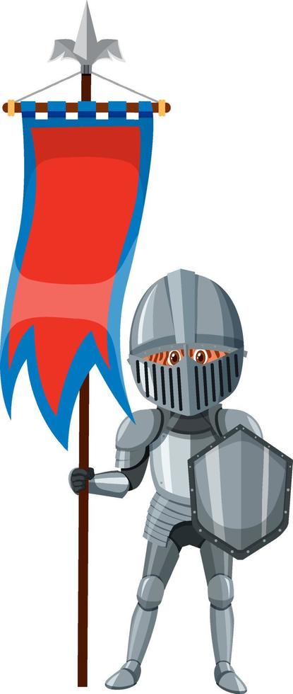 cavaleiro medieval em traje de armadura isolado vetor