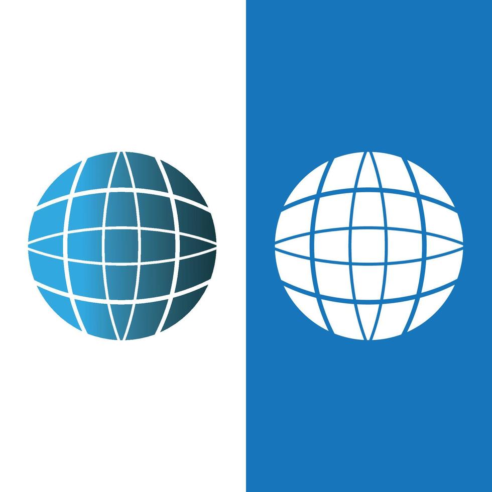 modelo de design do logotipo do globo vetor