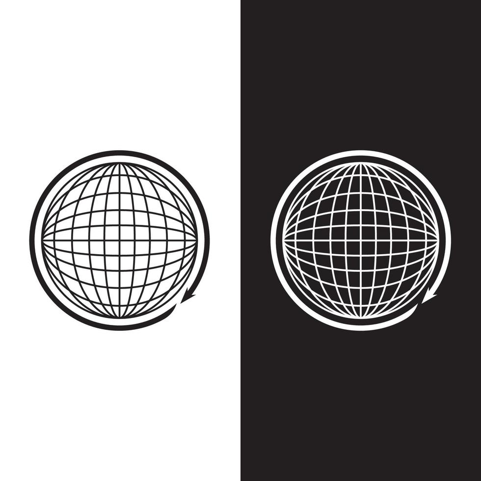 modelo de design do logotipo do globo vetor