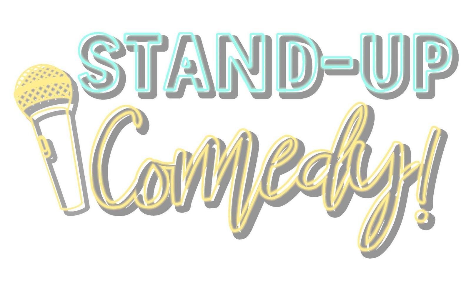 design de fonte de stand up comedy vetor