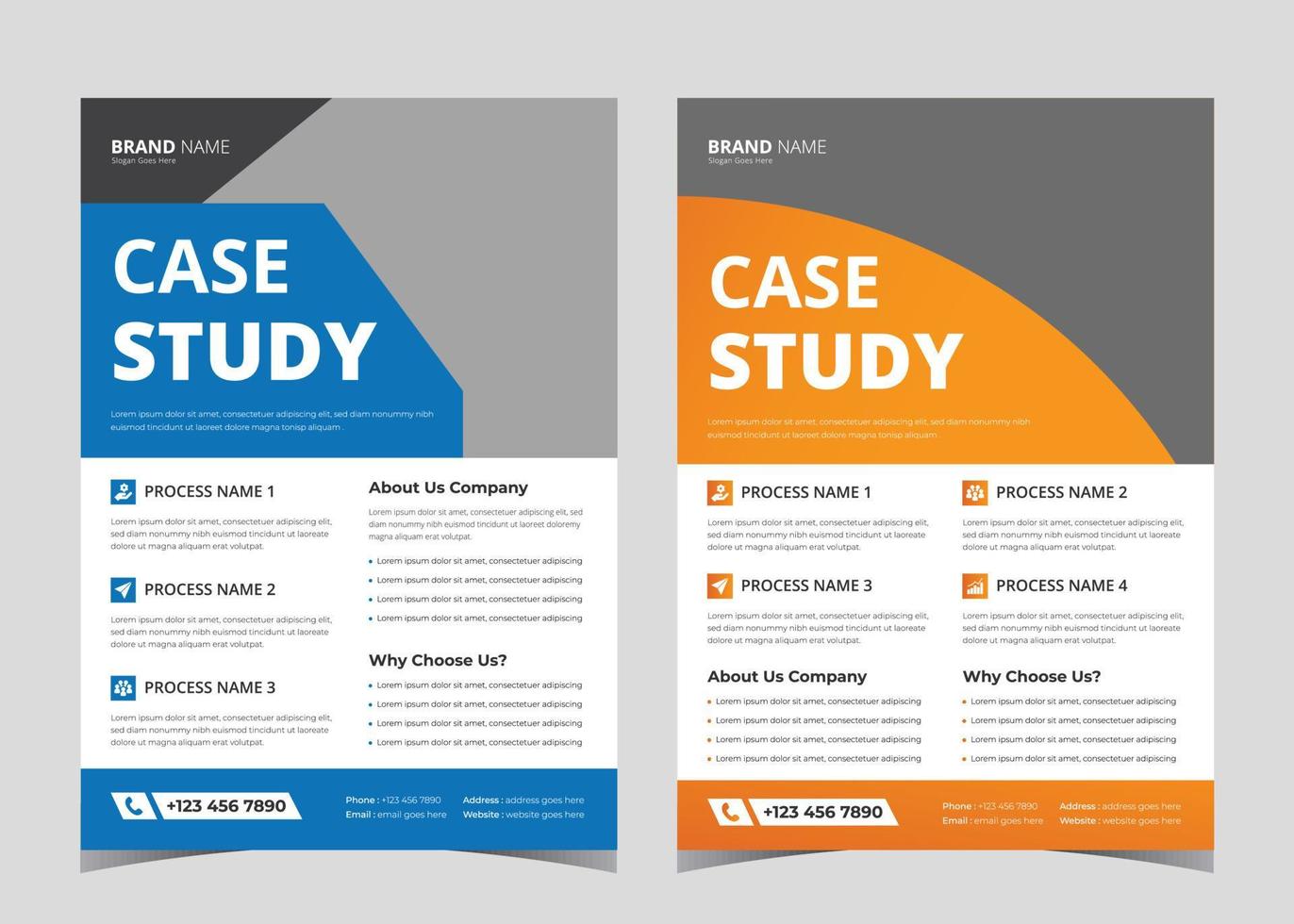 design de folheto de estudo de caso. modelo de design de folheto com estudo de caso. capa do folheto, design de pôster, folheto, design de estudo de caso de negócios de tendências, design de estudo de caso de vetor criativo.