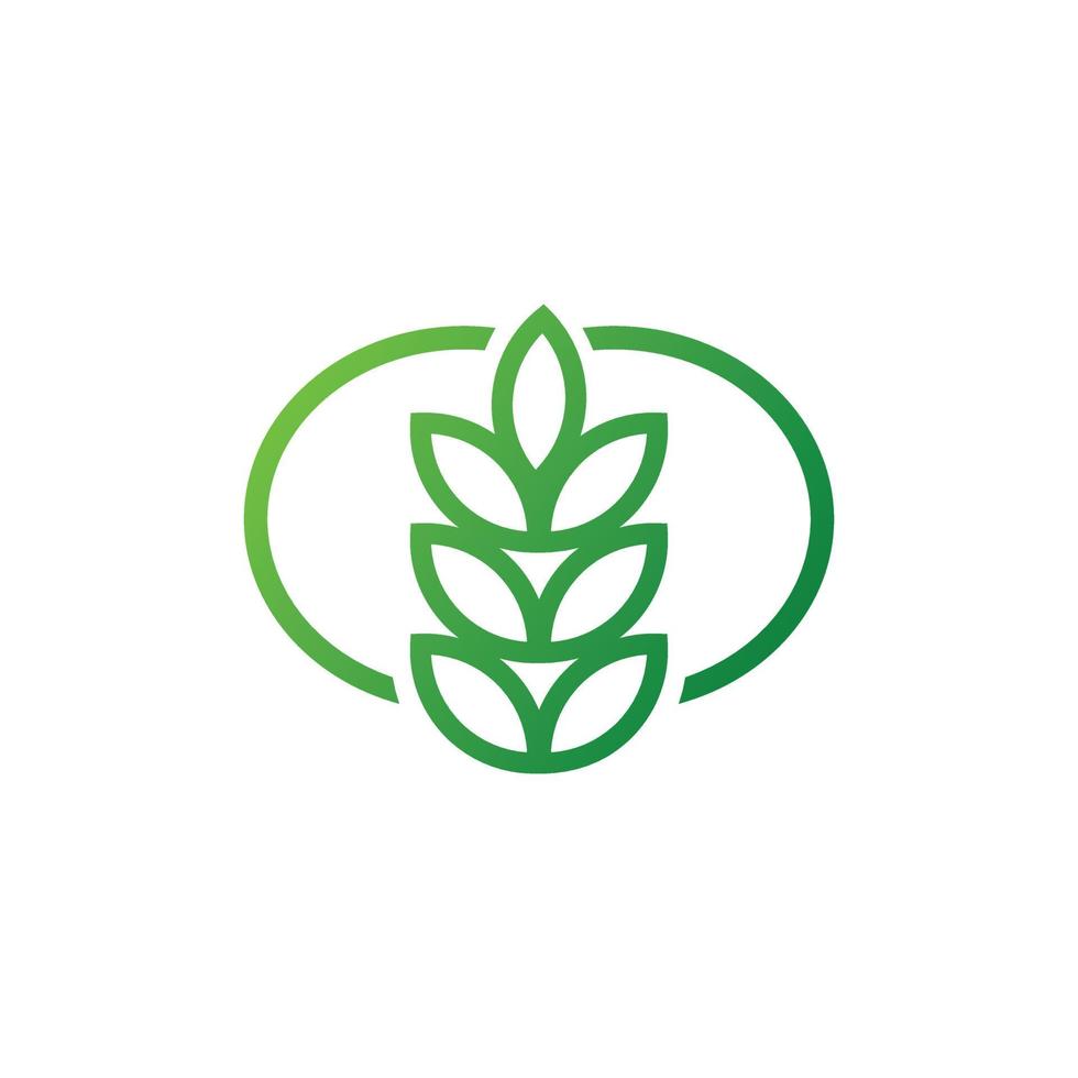 logotipo de vida saudável biológica vetor