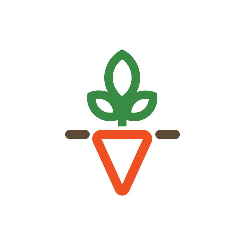 ilustração em vetor cenoura logotipo modelo