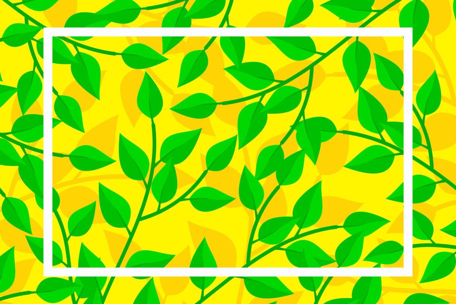 folhas tropicais com fundo estampado vetor