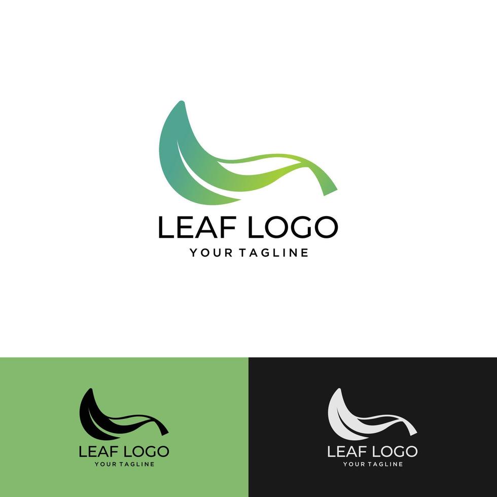 vetor de design de modelo de logotipo de folha de árvore, ilustração de ícone