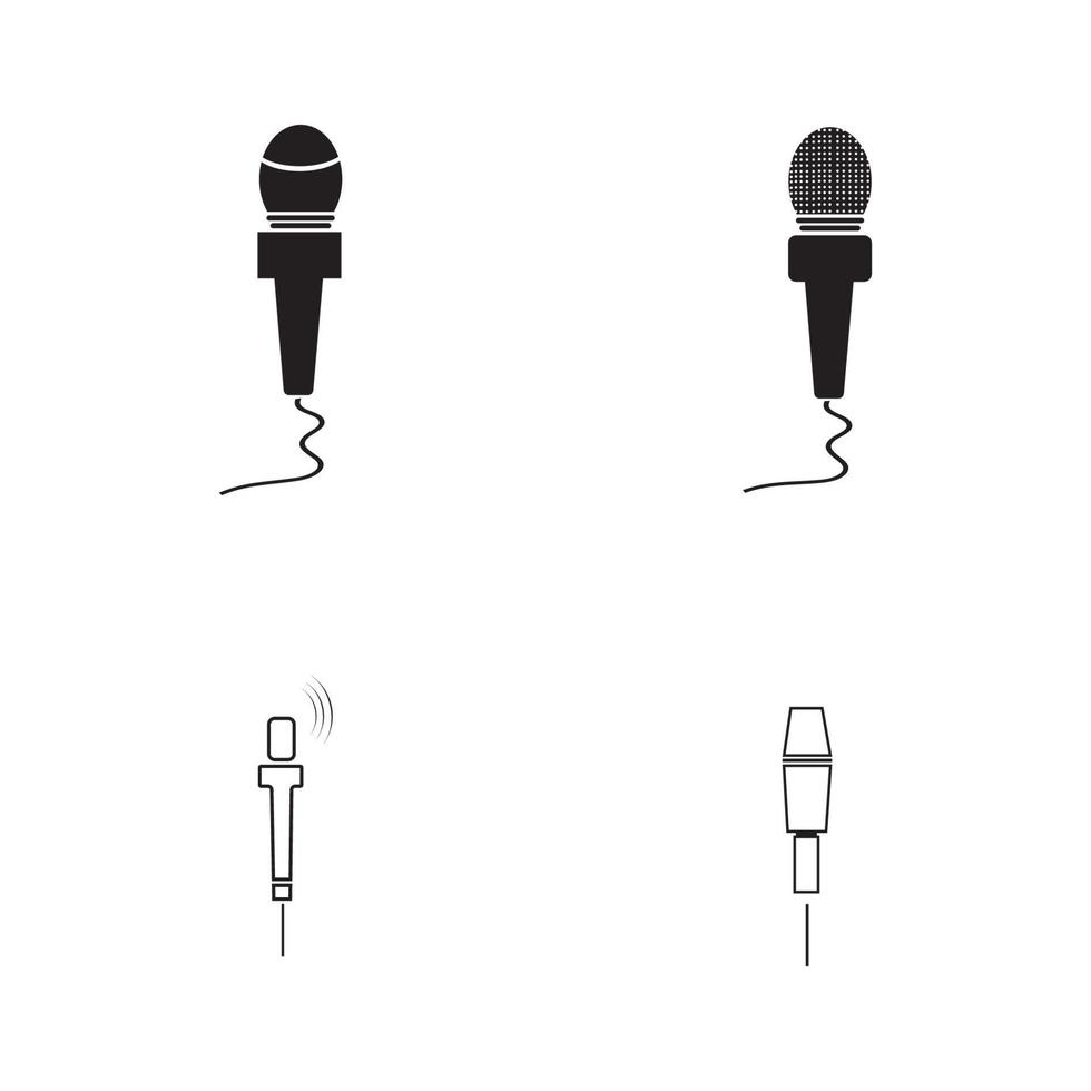 ilustração vetorial de modelo de design gráfico ícone de microfone vetor