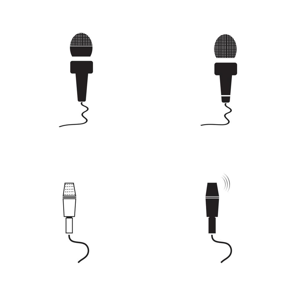 ilustração vetorial de modelo de design gráfico ícone de microfone vetor