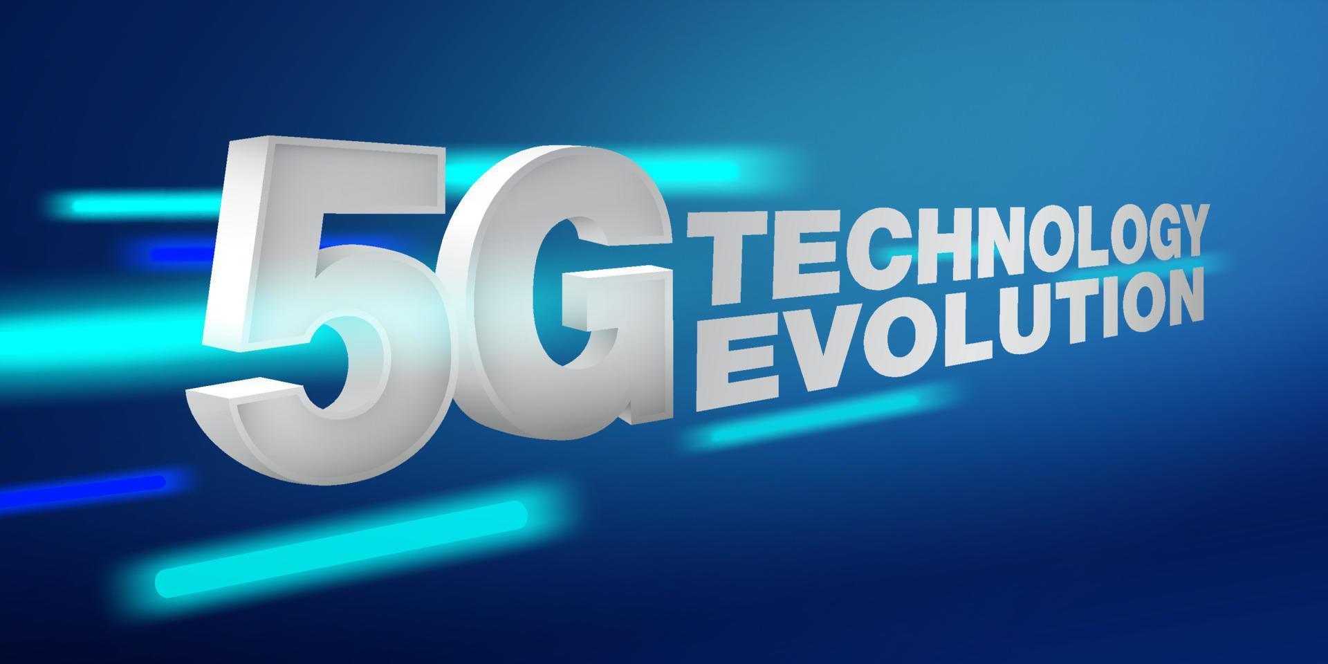 Conceito de evolução de rede de tecnologia 5g, conexão de alta velocidade  para download de jogos, vídeos e música em um fundo azul escuro. arquivo  eps. 4731967 Vetor no Vecteezy