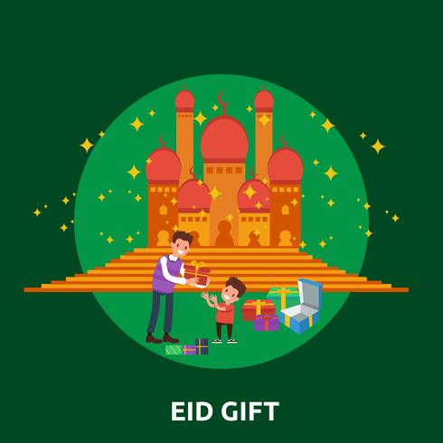 Ilustração conceitual de presente Eid Design vetor