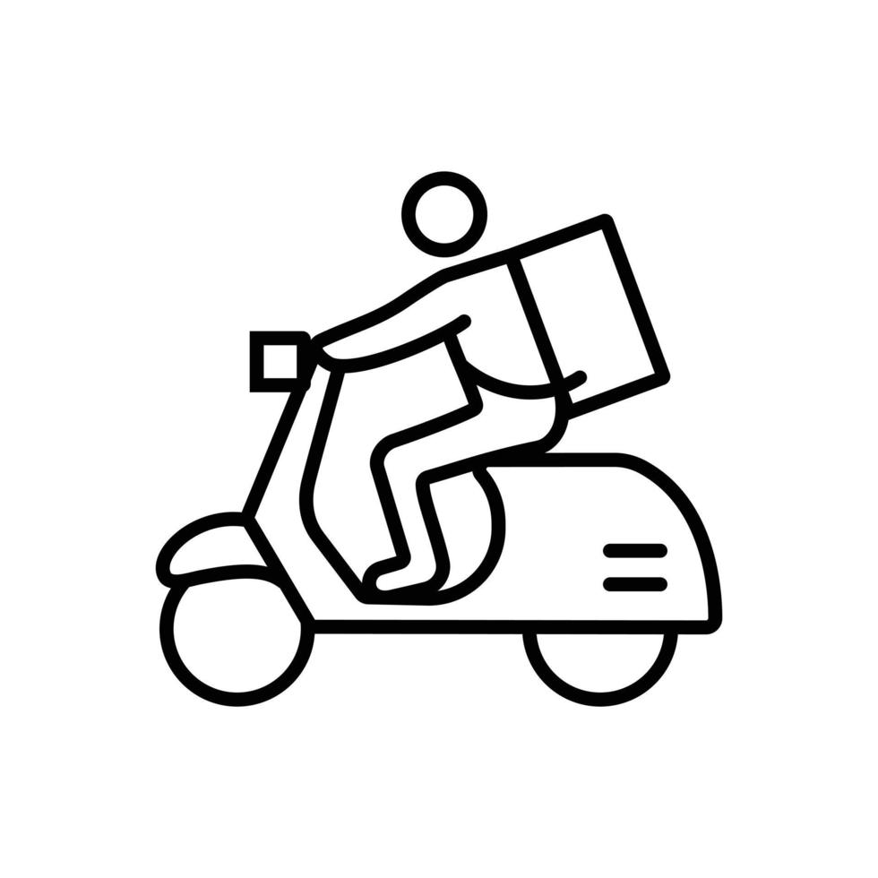 ícone de serviço de entrega de moto vetor
