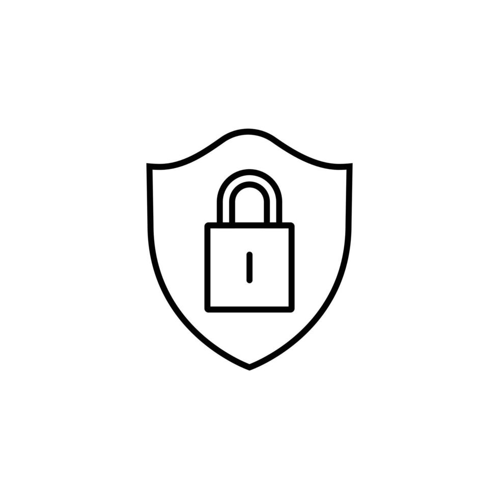 símbolo de cadeado protegido. coleção de ícones de privacidade e segurança. vetor de linha editável para o site ui ux e o aplicativo móvel. design simples e minimalista.