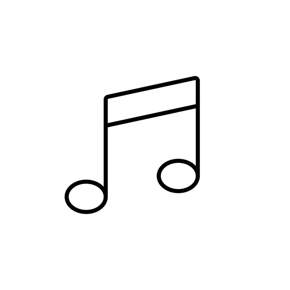 um símbolo de uma nota musical. ícones editáveis relacionados a instrumentos musicais e outras coisas. ícone de vetor simples e minimalista para o site ui ux ou aplicativo móvel de música digital.