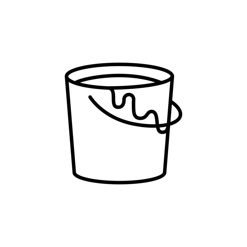um balde de tinta. ícones editáveis relacionados à pintura artística. símbolo de vetor simples e minimalista para o site ui ux ou aplicativo móvel de arte.
