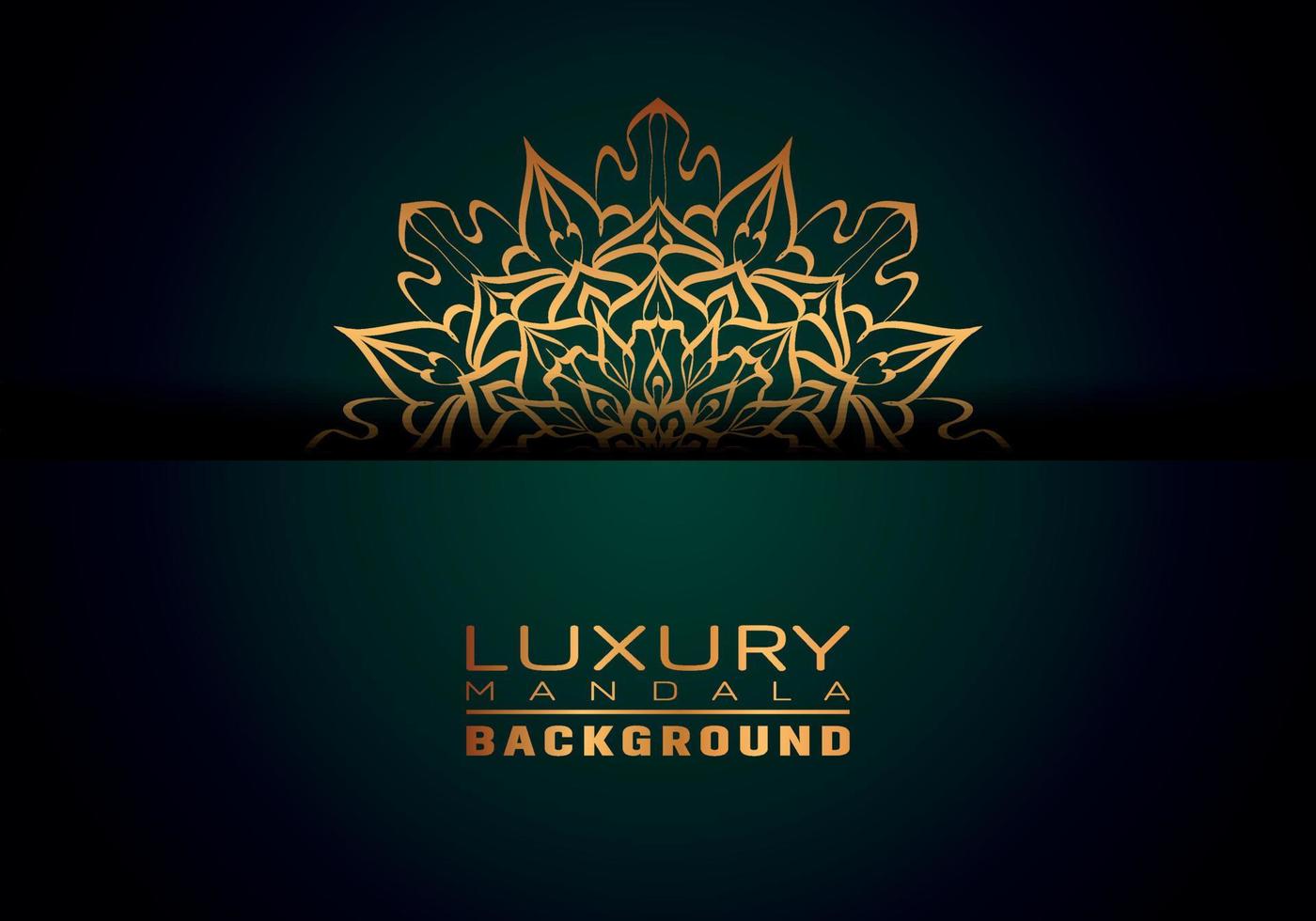 fundo de logotipo mandala ornamental de luxo, estilo arabesco vetor