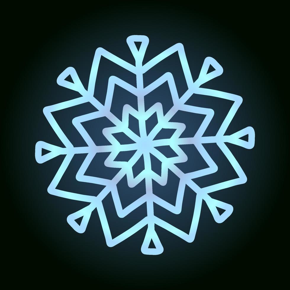 lindo floco de neve para design de inverno, símbolo do ano novo e feriados de natal vetor