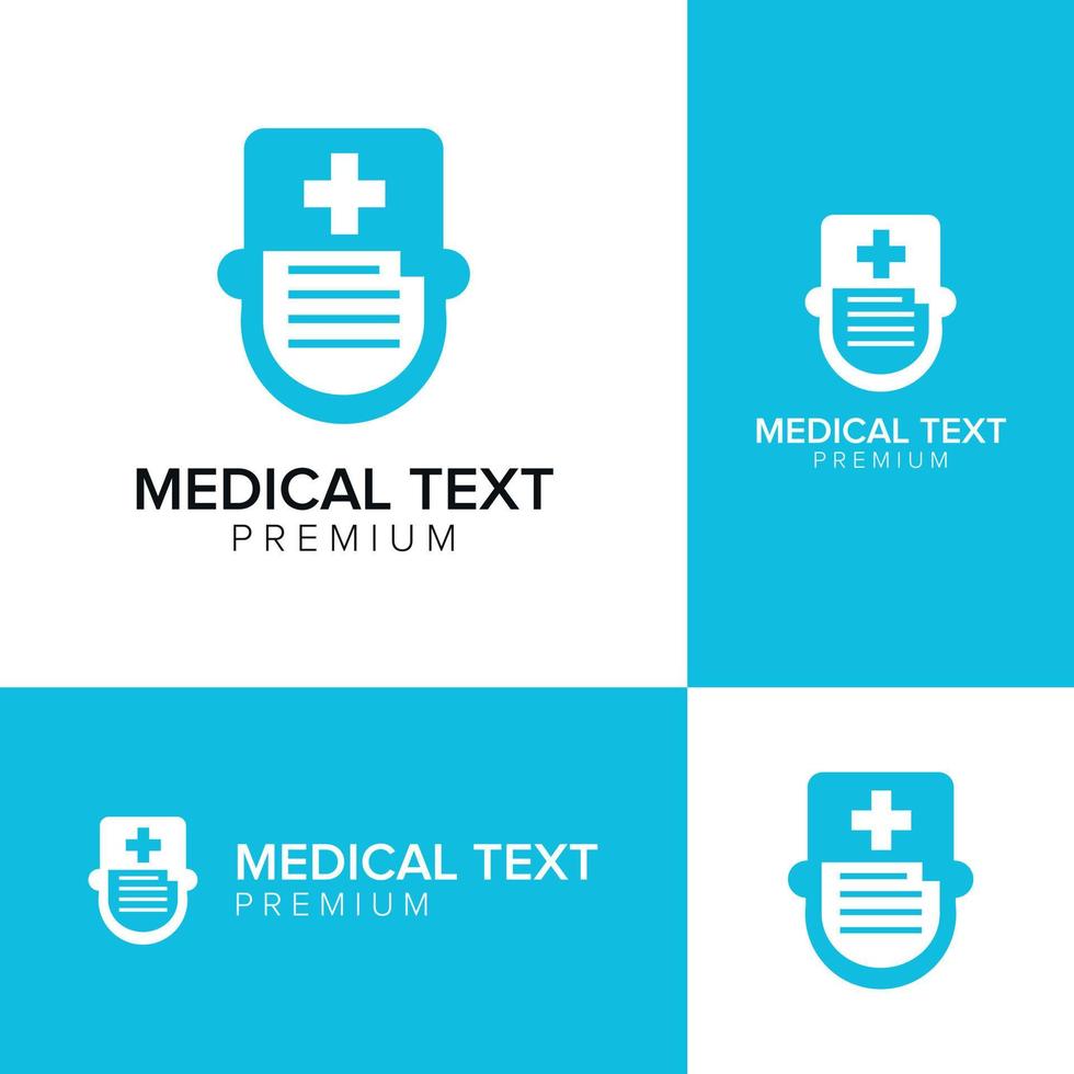 modelo de vetor de ícone de logotipo de texto médico