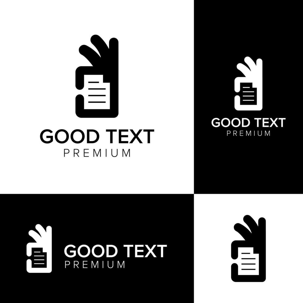 modelo de vetor de ícone de logotipo de bom texto
