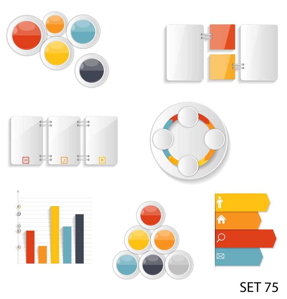 modelos de infográfico para ilustração vetorial de negócios. vetor