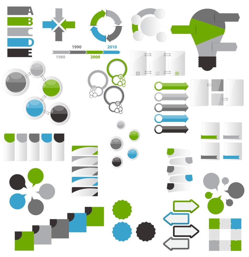 coleção de modelos de infográfico para ilustração vetorial de negócios vetor