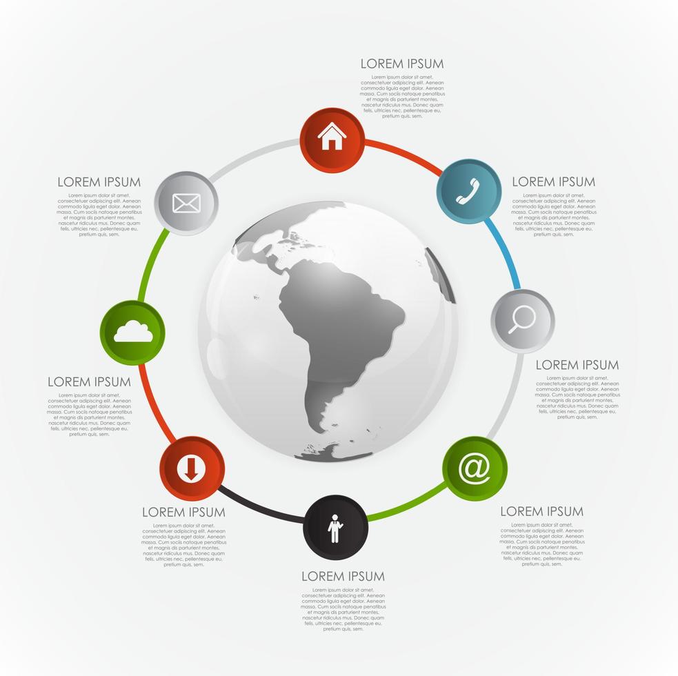 modelos de infográfico para ilustração vetorial de negócios. eps10 vetor