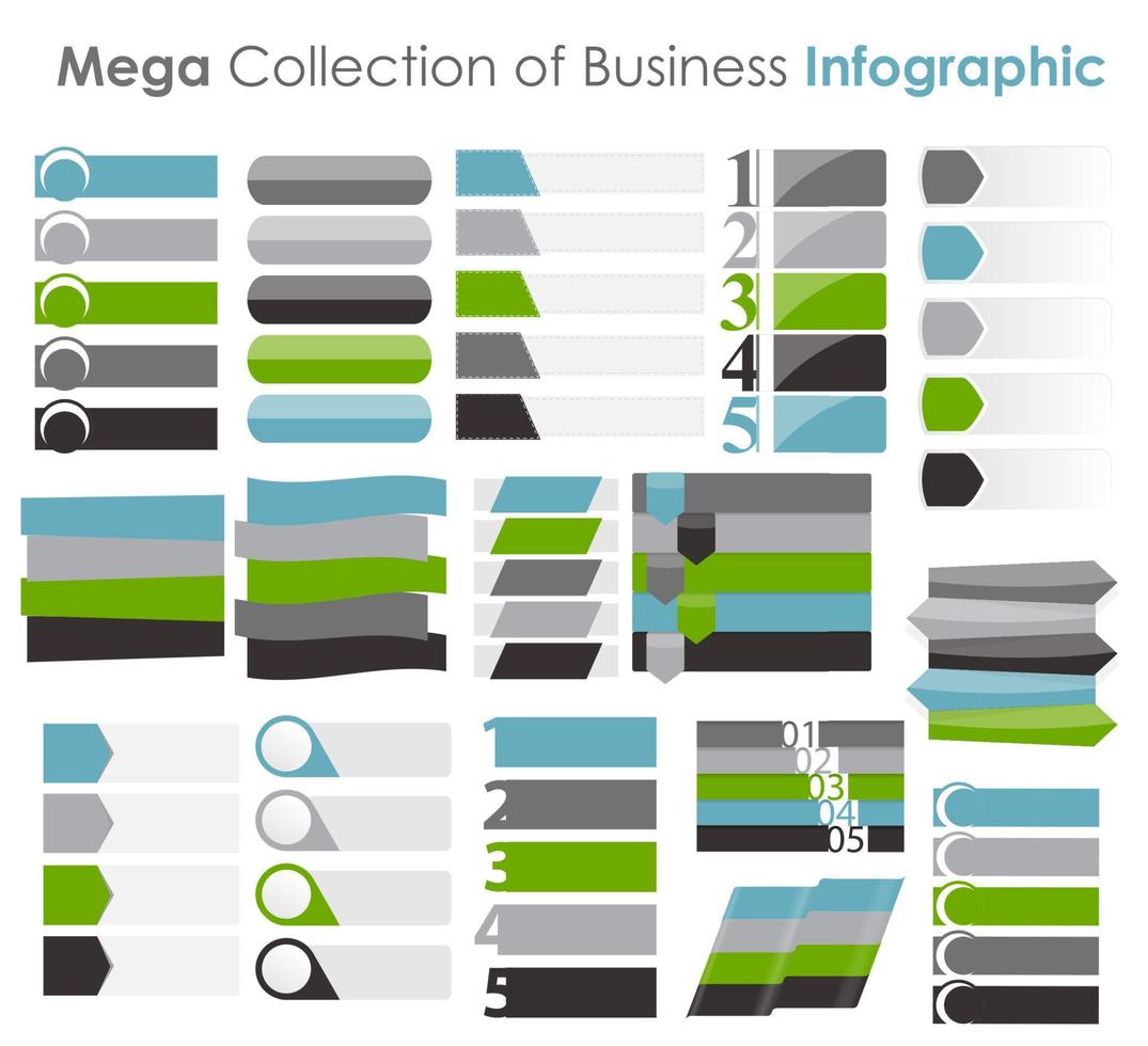 coleção de modelos de infográfico para ilustração vetorial de negócios vetor