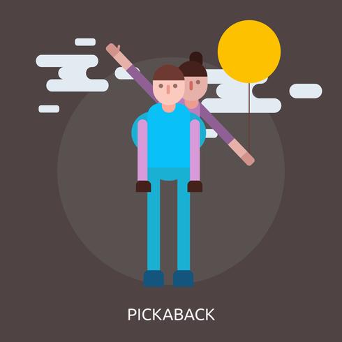 projeto de ilustração conceitual de pickaback vetor