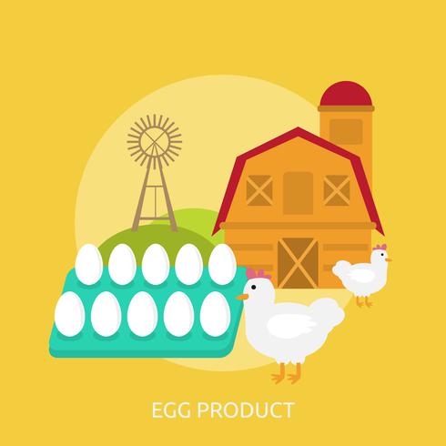 Ilustração conceitual de produto de ovo Design vetor