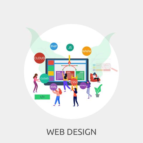Ilustração conceitual de Web Design vetor