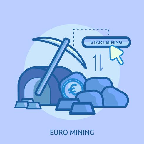 Ilustração conceptual da mineração de Bitcoin vetor