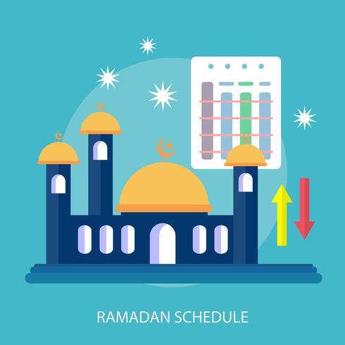 projeto de ilustração conceitual de programação ramadhan vetor