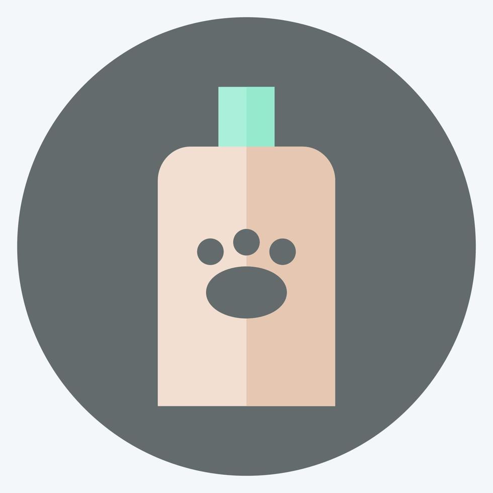 ícone medicina veterinária - estilo plano - ilustração simples, traço editável vetor