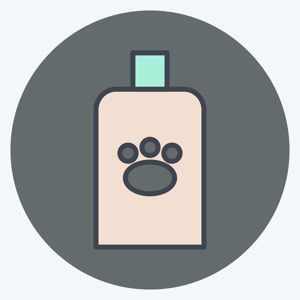 ícone medicina veterinária - estilo companheiro de cor - ilustração simples, traço editável vetor