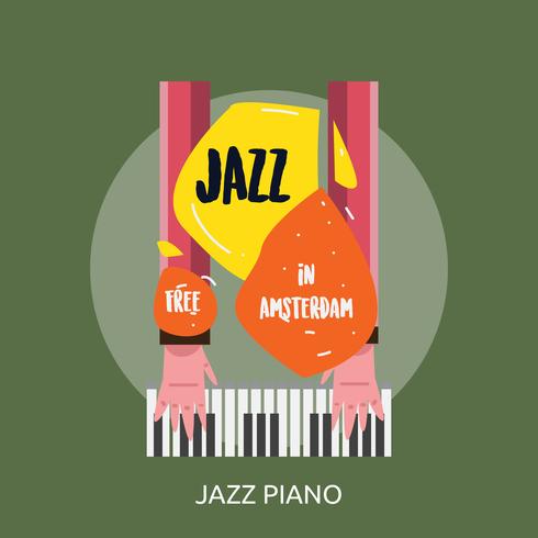 Ilustração conceitual de Jazz Piano Design vetor