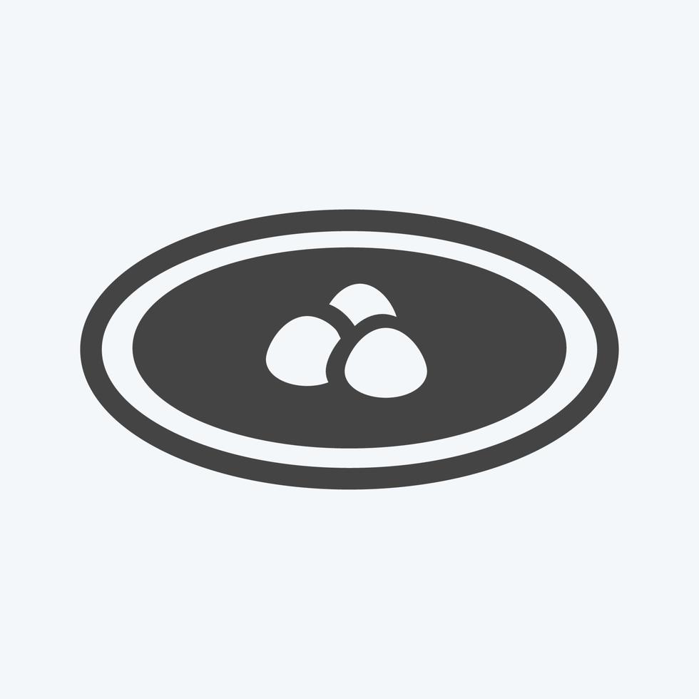 ícone de sopa de bolinho de massa - estilo glifo - ilustração simples, traço editável vetor