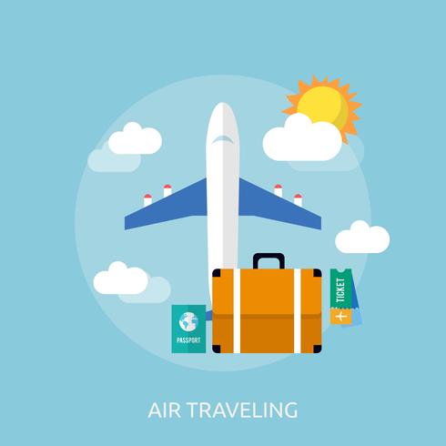 Air Traveling Conceptual illustration design vetor