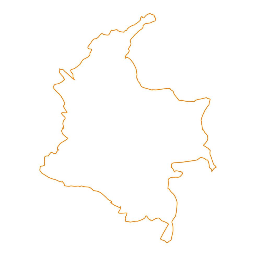 mapa da colômbia em fundo branco vetor