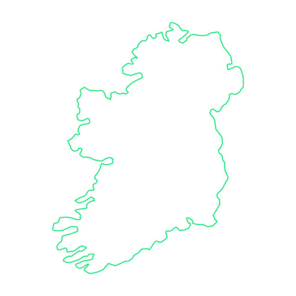 mapa da irlanda em fundo branco vetor