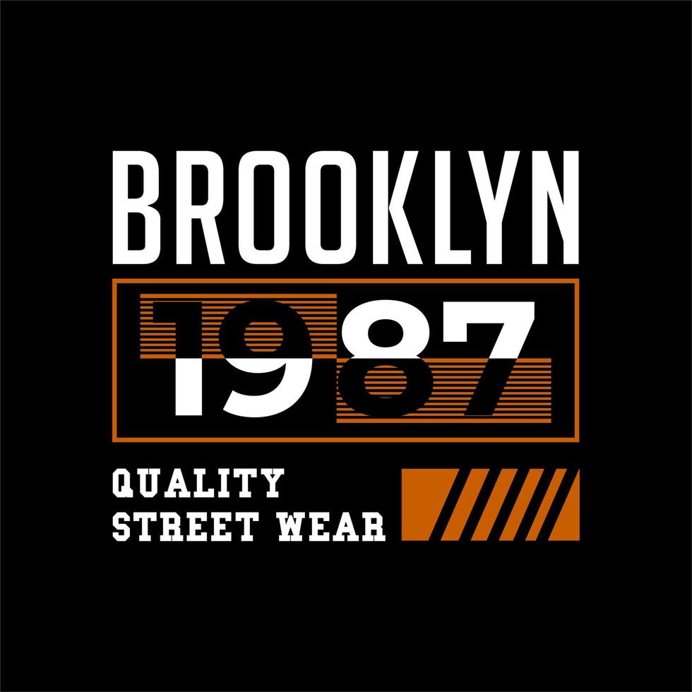 roupa de rua de qualidade do brooklyn ... vetor