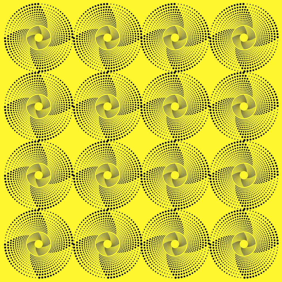 fundo abstrato, padrão sem emenda com vórtice espiral pontilhado, op art vetor