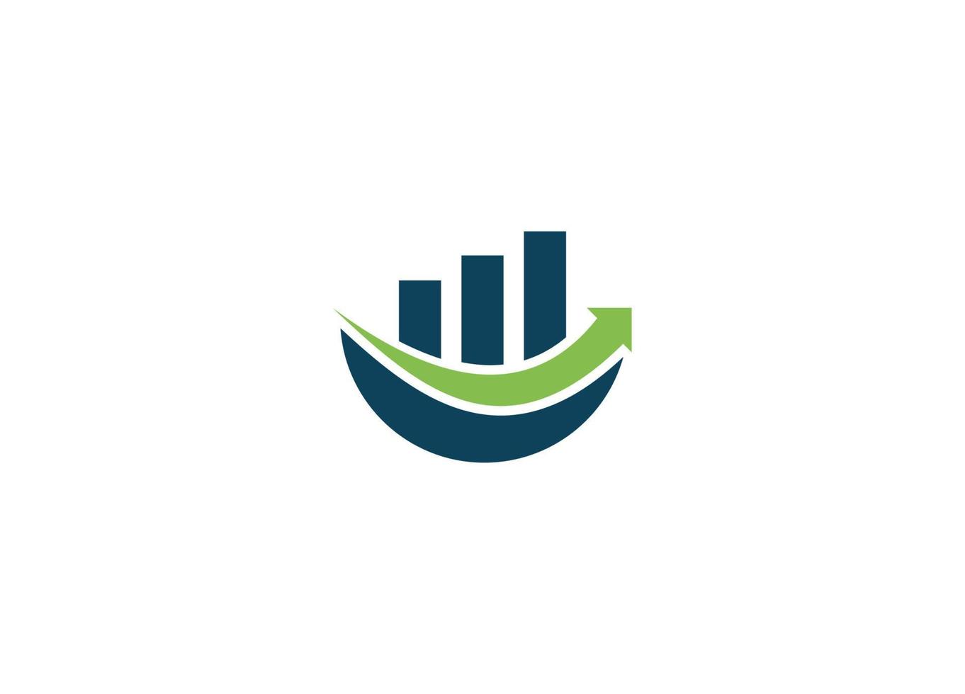 ícone de design de logotipo financeiro e contábil inovador vetor