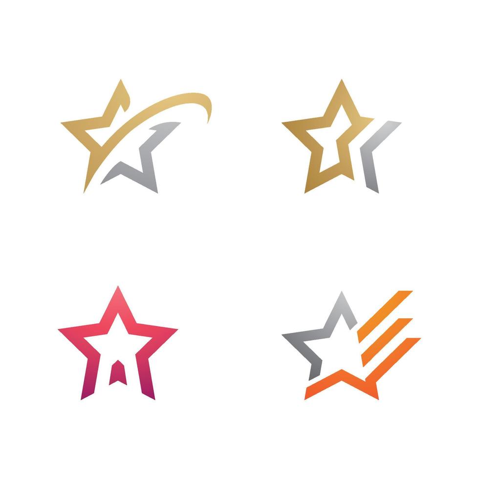 estrela logotipo ícones modelo ilustração vetorial design vetor