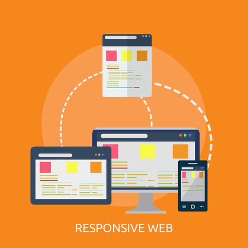 Ilustração conceitual de responsivo Web Design conceitual de responsivo Web vetor