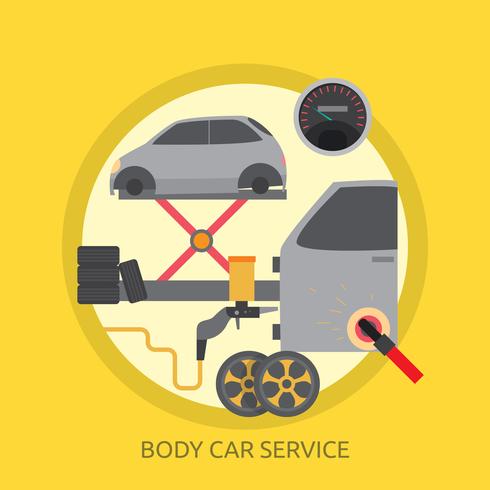 Body Car Service Ilustração conceitual Design vetor