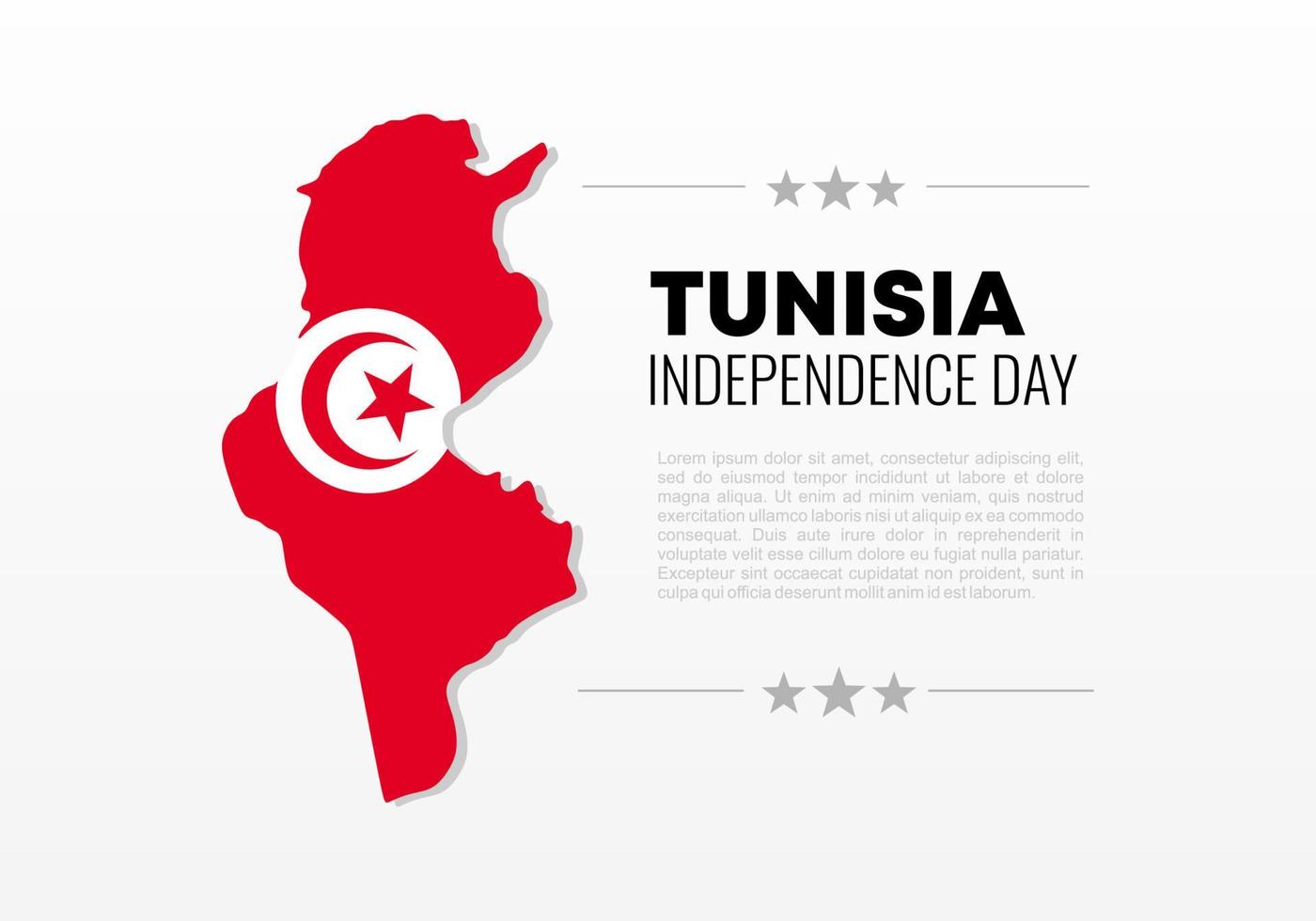 celebração nacional do fundo do dia da independência da Tunísia em 20 de março. vetor