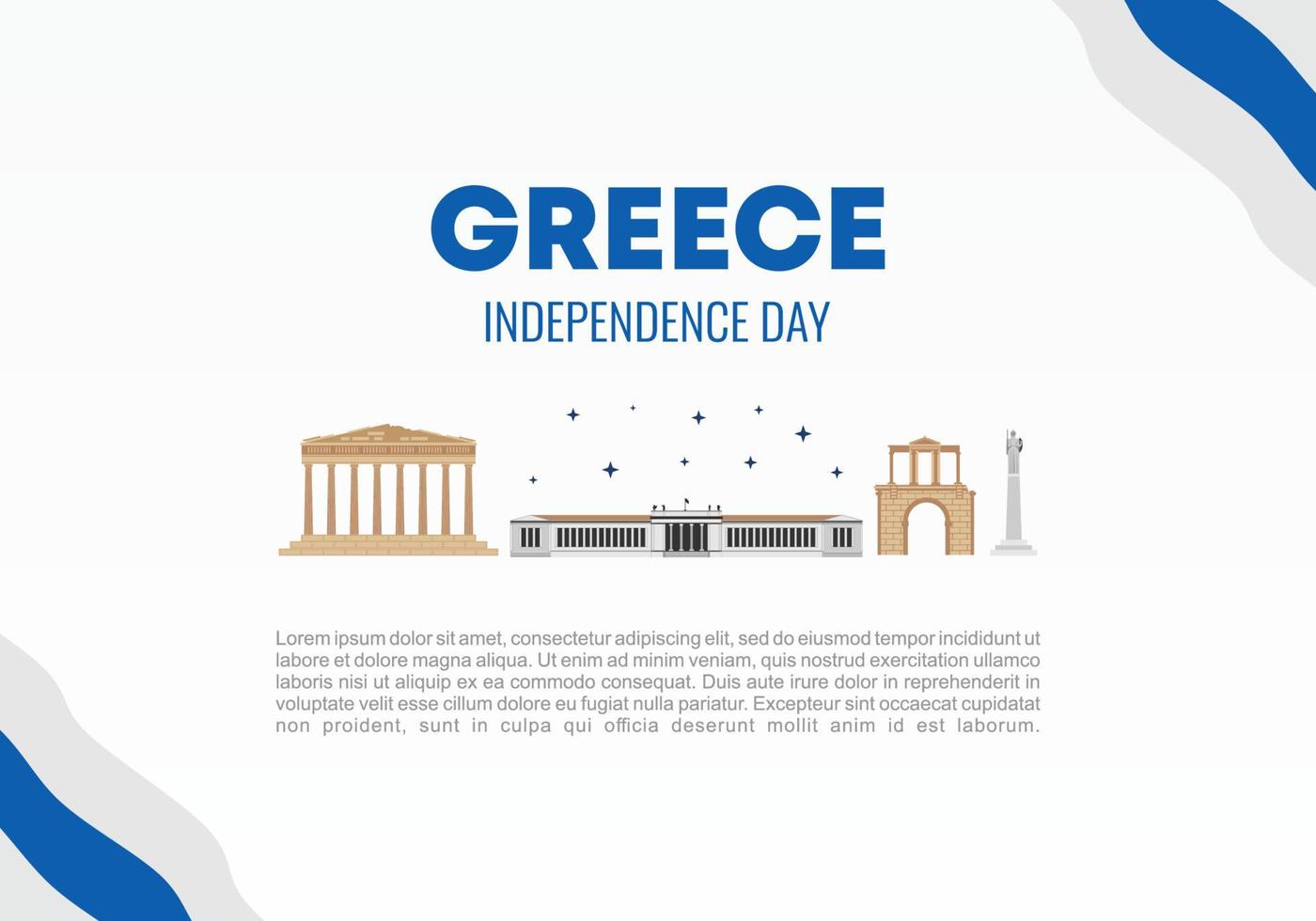 celebração nacional do fundo do dia da independência da grécia em 25 de março. vetor